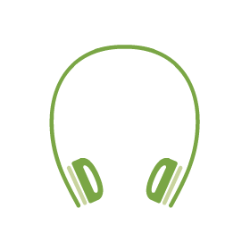 song playing headphone icon